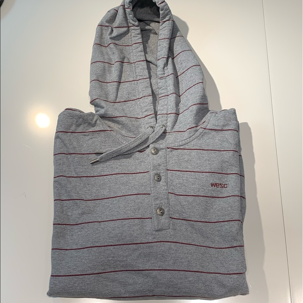 WESC Men’s Striped Hoodie - Large